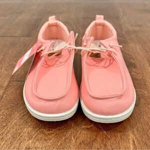 SIMPLY SOUTHERN Girl’s Size 3 Pink Casual Shoes Slip On Loafers 100% Cotton 🌸
